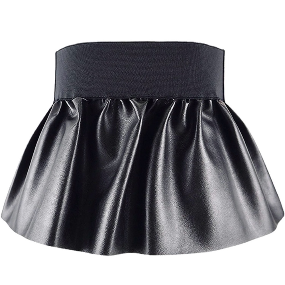 Faux Leather Peplum Corset Belt | Stretch Waist Cincher | Statement Fashion Belt - Picture 4 of 7
